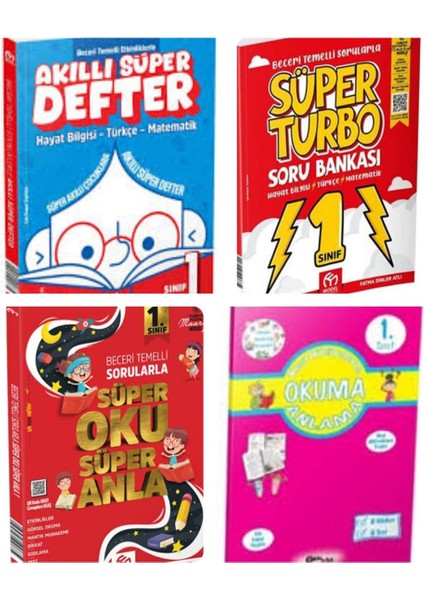 Akıllı Süper Defter + Süper Turbo Soru Bankası + Süper Oku Anla ve Okuma Anlamamodel Eğitim Yayıncılık