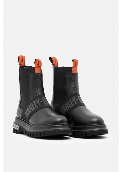 Nefud Siyah Baskılı Deri Kadın Bot Postal Ayakkabı modelleri