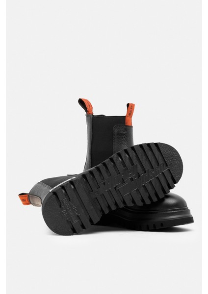 Nefud Siyah Baskılı Deri Kadın Bot Postal Ayakkabı fırsatları