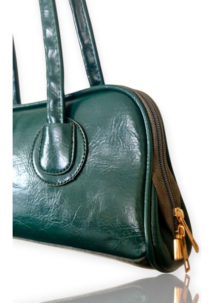 uzun saplı kadın omuz ve el çantası baget yeşil ve siyah indirimleri