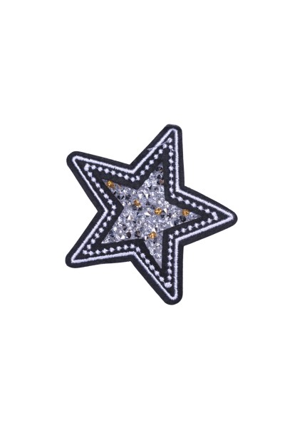 Aplike Ütü Ile Yapışan Taşlı Yıldız Arma 5 cm