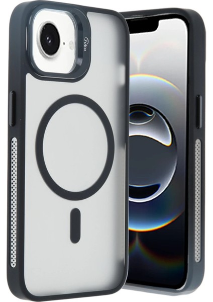 iPhone 16E Flet Lens Magsafe Kapak - Siyah