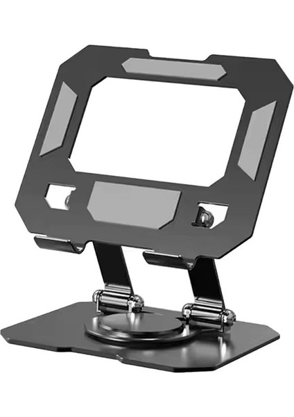 360 Derece Sonsuz Pozisyonda Dönebilen Katlanabilir Metal Alaşımlı Yükseklik ve Açı Ayarlı Kaydırmaz Telefon ve Tablet Standı (Siyah Tablet Standı 162) fiyatları
