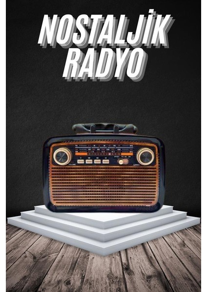 Eskitme Nostalji Tasarımlı Bluetoothlu Nostalji Radyo Ahşap Nostaljik Görünüml - BI001V-4Z2GZ fiyatları