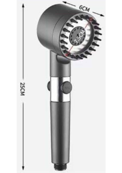 Yüksek Performanslı Masaj Etkili Su Tasarruflu Duş Başlığı Krom Kaplama Uzun - BI001V-4YYAN indirimleri