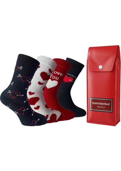 Meristanbul Edition – 4’lü Kalpli Hediye Çorap Seti – Pvc Çantalı Özel Seri – Sevgiliye//arkadaşa Hediye fiyatları