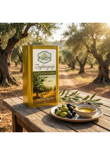 Natürel Sızma Zeytinyağı 5 L Teneke – Soğuk Sıkım – Yeni Hasat – %100 Doğal fiyatları