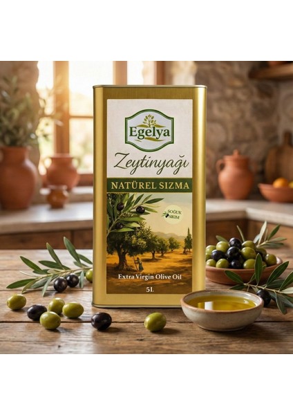 Natürel Sızma Zeytinyağı 5 L Teneke – Soğuk Sıkım – Yeni Hasat – %100 Doğal modelleri