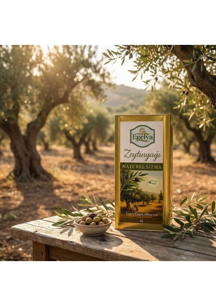 Natürel Sızma Zeytinyağı 5 L Teneke – Soğuk Sıkım – Yeni Hasat – %100 Doğal fırsatları