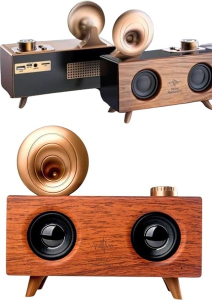 Gramafon Radyo Bluetooth Hoparlör Nostaljik Radyo Fm Radyo - BI001V-4YUSW9 fırsatları