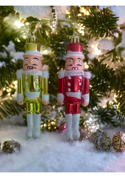 Altın Renkli Üçlü Yılbaşı Çam ve Kurşun Asker Seti, Şık ve Eğlenceli Dekorasyon fiyatları