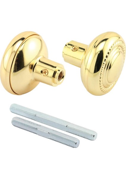 Security E 2642 Kolonyal Stil Kapı Topuzları, 1/4 Inç Kare Tahrik, Işlenmiş Çelik Tasarım, Pirinç Kaplama Kaplama, Milli