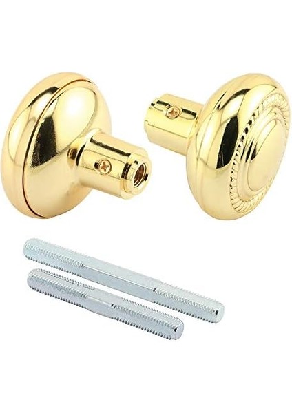 Security E 2642 Kolonyal Stil Kapı Topuzları, 1/4 Inç Kare Tahrik, Işlenmiş Çelik Tasarım, Pirinç Kaplama Kaplama, Milli modelleri