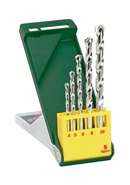 Professional 5 Parçalı Taş Matkap Ucu Seti (Darbeli Matkaplar Için Aksesuar), Yeşil, 5 Adet fiyatları