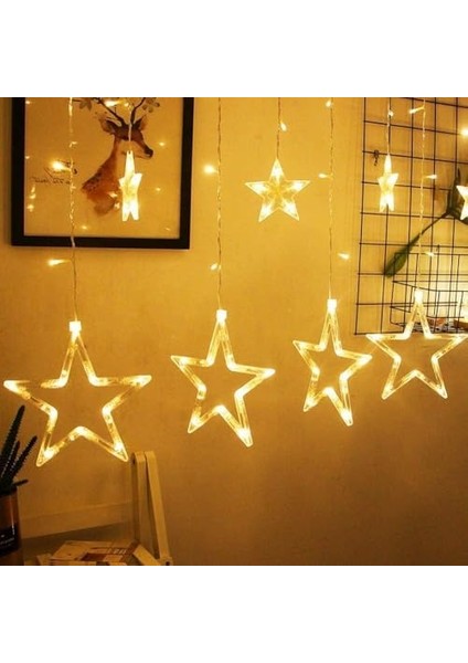 8 Fonksiyonlu Dekoratif Yıldız LED 12 Sarkıt Yıldızlı LED Işık Yılbaşı Işık Dekoratif Işık Yıldızlı Perde LED Saçak LED Ip LED Su Geçirmez LED Bahçe Süsleme LED (Yıldız) fiyatları