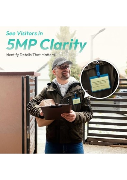 Kablosuz Kapı Zili Kamerası, Homebase ile 5 Mp Video Kapı Zili, 180° Panoramik Görünüm, Aylık Ücret Yok, 2,4 Ghz Wifi, Yapay Zeka Hareket Algılama, Vr Modu modelleri