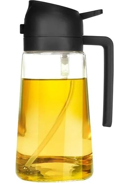 Çift Fonksiyonlu Yemek Yağı Için Yağ Püskürtücü, Yağ Püskürtme ve Dökme, Yağ Püskürtme Şişesi, Yağ Için Cam Sprey Yağdanlık (2)