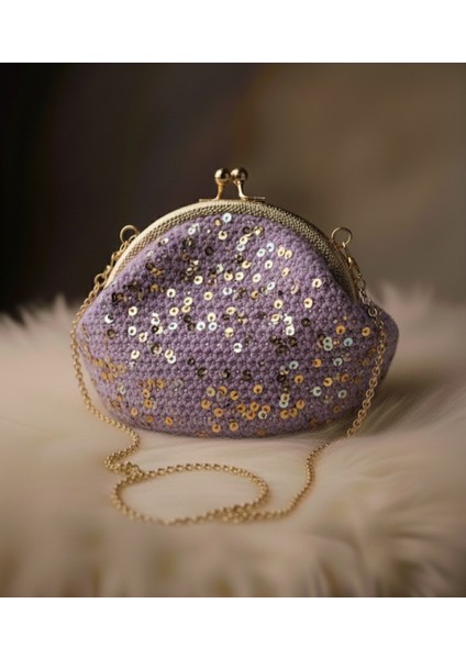 ✨ El Yapımı Işıltı Pullu Örgü Portföy Çanta ✨