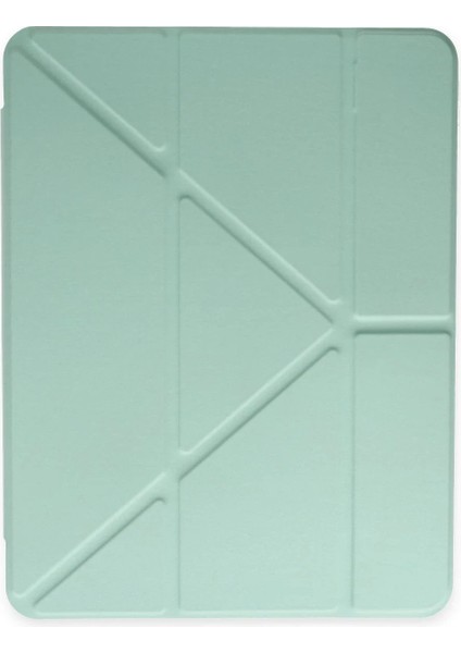 iPad 10.2 (8.nesil) Kılıf Kalemlikli Mars Tablet Kılıfı - Açık YEŞIL-(5796) - ME001W-51BR58 modelleri