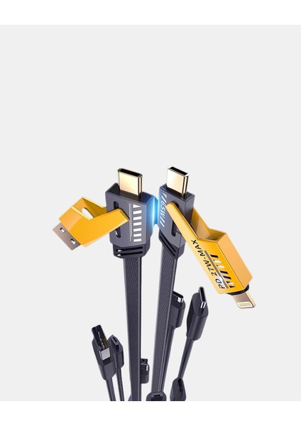 65W 4’ü 1 Arada Örgülü Hızlı Şarj Kablosu Usb-C Usb-A Çoklu Şarj Dayanık - ME001W-51UMW fiyatları