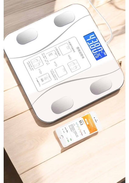 Akıllı Tartı Bluetooth Bağlantılı Yağ Ölçebilen Tartı Yeni Nesil - ME001W-51MBG4 indirimleri