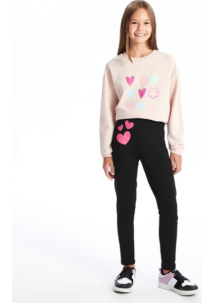 Yeni Sezon Beli Lastikli Kız Çocuk Tayt