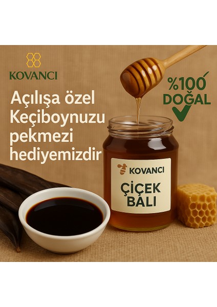 Doğal,katkısız,saf Çiçek Balı(Açılışa Özel Keçi Boynuzu Pekmezi Hediyemizdir)-Kadın GIRIŞIMCI-850G