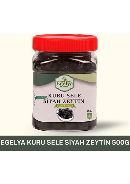 Doğal Kuru Sele Siyah Zeytin 500 G (Gemlik Tipi – Katkısız)