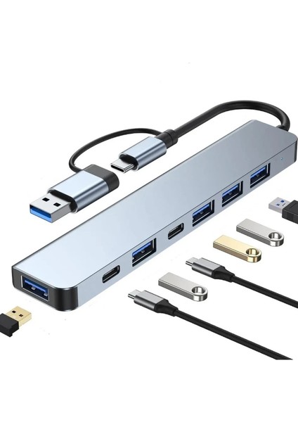 Byl 221 Support 7 In 1 Type-C USB Çevirici