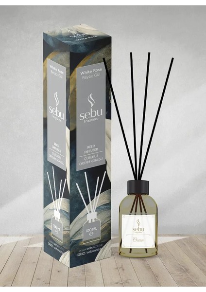 Beyaz Gül Ortam Kokusu Bambu Çubuklu Sebu 100 ml fiyatları