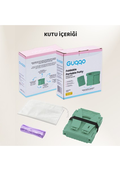 Lazımlık, Portatif Seyahat Tipi Katlanabilir Taşınabilir Çocuk Tuvaleti, Yeşil
