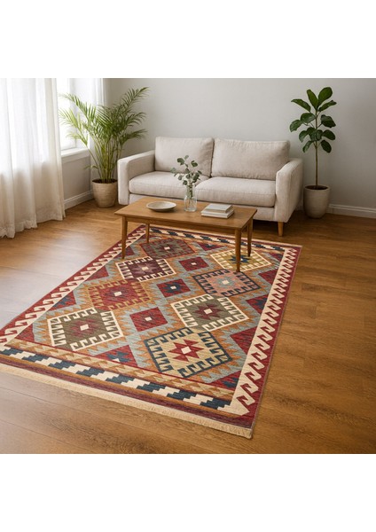 Soft Kökez Halı - Renkli - 120X180 cm