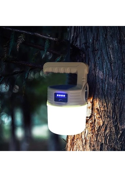 Solar + USB Şarjlı Kamp Feneri- El Feneri | 2000 Lümen, 5 Işık Modu, 360° Aydınlatma, Taşınır Lamba fiyatları