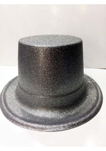 Gümüş Renk Uzun Plastik Simli Parti Şapkası fiyatları