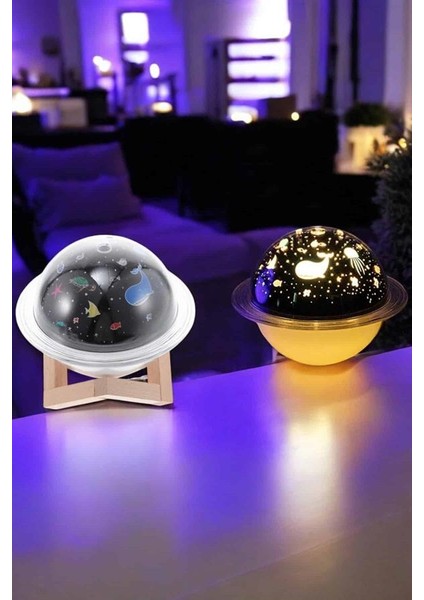 Hava Nemlendirici Masa ve Gece Lambası USB Projeksiyon Aromaterapi - BI001V-4Z2552