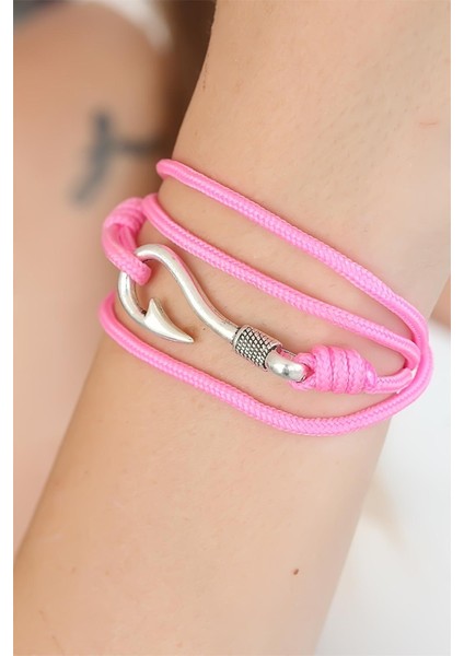 Pembe Renk Gümüş Metal Kancalı Bayan Çoklu Bileklik - TJ-BB2371-KS fiyatları
