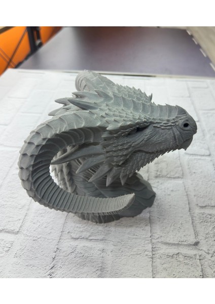 3D Ejderha Başı Heykeli Koleksiyonluk Dekoratif Figür 22X17 cm - BI001V-4YVON7 fiyatları