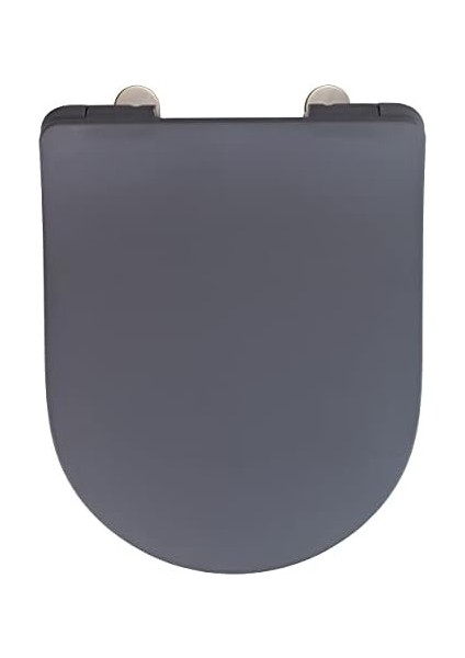 Premium Klozet Oturağı "sedilo", Antibakteriyel Duroplastikten Yapılmış Ekstra Düz Oturak, Easy-Close Otomatik Indirme Tertibatı, Paslanmaz Çelikten Yapılmış Fix-Clip Hijyenik Sabitleme, Mat Gri fiyatları
