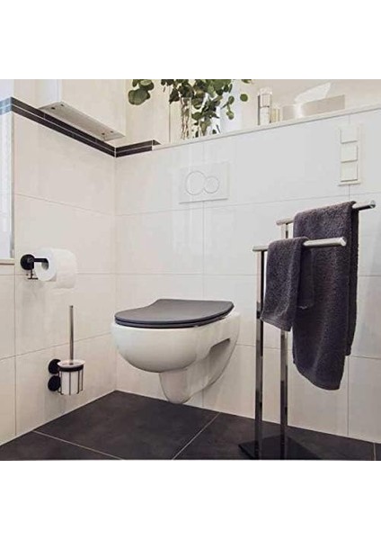 Premium Klozet Oturağı "sedilo", Antibakteriyel Duroplastikten Yapılmış Ekstra Düz Oturak, Easy-Close Otomatik Indirme Tertibatı, Paslanmaz Çelikten Yapılmış Fix-Clip Hijyenik Sabitleme, Mat Gri modelleri