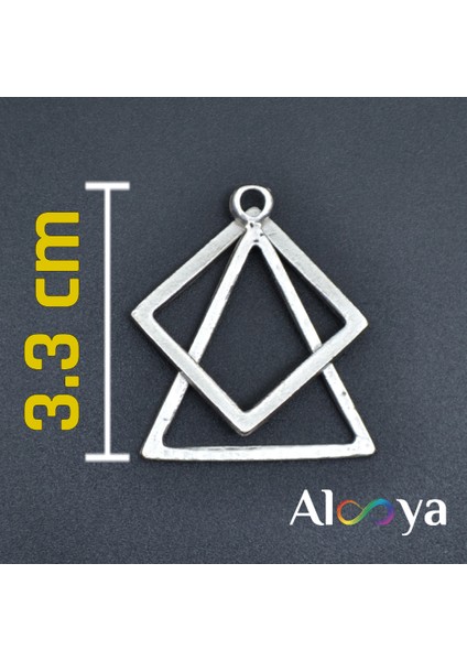 Üçgen Kare Geometrik Gümüş Kaplama Kolye Ucu fiyatları