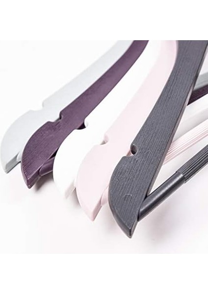 3&apos;lü Ahşap Görünümlü Plastik Askı, 44 x 23 x 3 cm