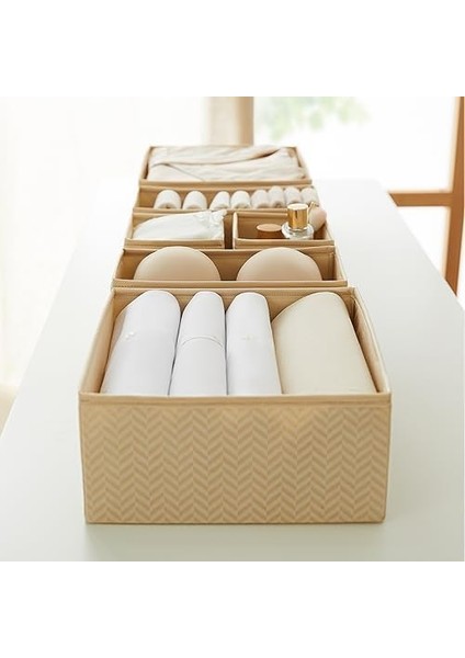 6&apos;lı Bej Çekmece Içi Düzenleyici Kutu 2 Adet 28 x 28 x 13/2 Adet 28 x 13 x 13/2 Adet 14 x 14 x 13 cm fiyatları