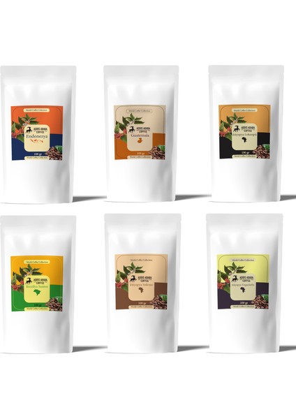 Coffee 6x100 Dünya Kahveleri Çekirdek Kahve