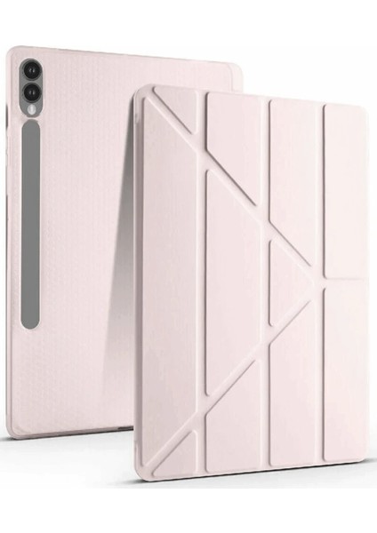 Samsung Galaxy X610 Tab S9 Fe Plus 12.4 Kılıf Kalemlikli Mars Tablet Kılıfı - Rose Gold