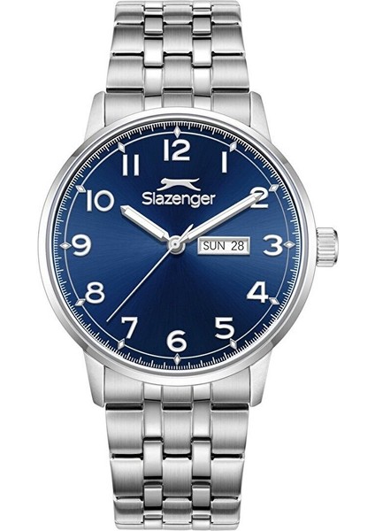 SL.09.2560.2.07 Erkek Kol Saati – 43 mm – Çelik Kordon – Mavi Kadran – Takvim