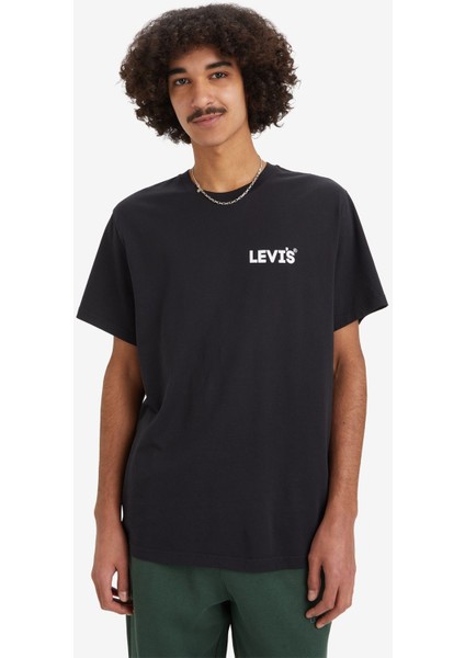 Relaxed Fıt Erkek Siyah T-Shirt A2082-0196