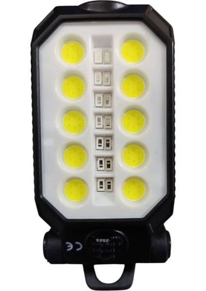 USB Şarjlı Çalışma Kamp Işıldak Lamba Katlanır Mıklatıslı Ayak 2525