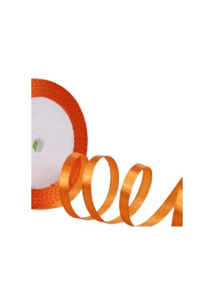 Saten Kurdele 6 mm Orange 5 Metre