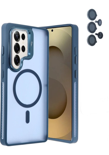 Samsung Galaxy S25 Ultra Flet Lens Magsafe Kapak - Lacivert