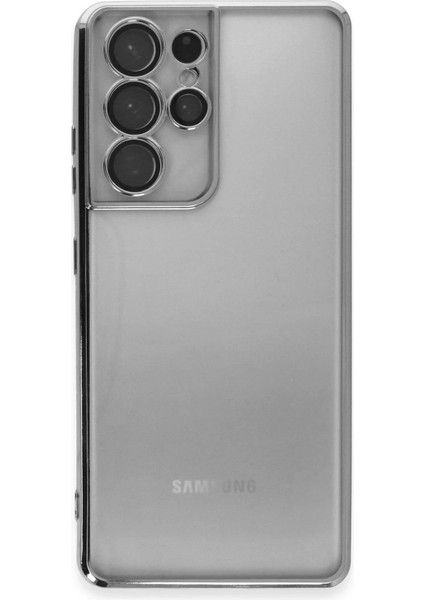 Samsung Galaxy S21 Ultra Kılıf Lensli Silikon - GÜMÜŞ-(5796) - ME001W-51HAR9 fiyatları